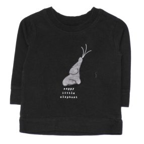 George - Fekete, elefántos hosszú ujjú póló (56-62)