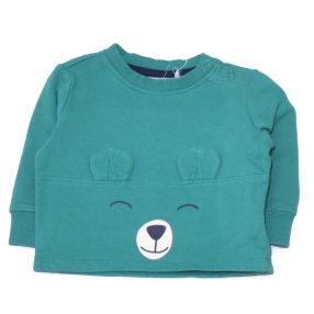 Organic Cotton - Zöld, macis pulóver (56*)