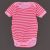 Rózsaszín-pink csíkos rövid ujjú body (56*)