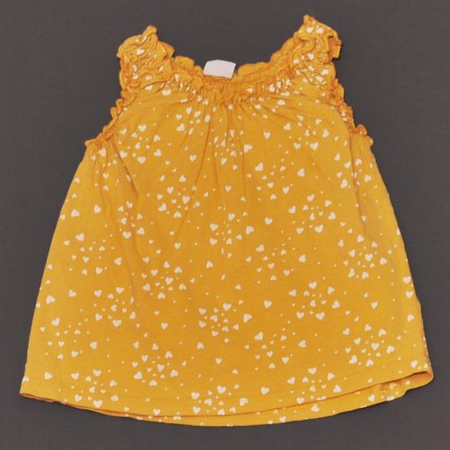H&M - Sárga, szivecskés ujjatlan felső (74)