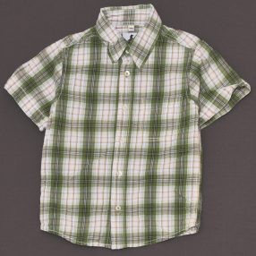 C&A - Zöld-fehér kockás rövid ujjú ing (110)