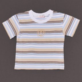 Kék, Barna  csíkos póló (62-68)