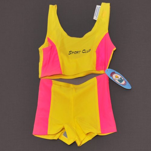 Sárga, pink bikini szett (140) - ÚJ!