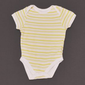 Zöld-fehér csíkos rövid ujjú body (62-68)