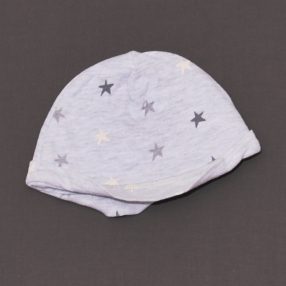 Szürke, csillagos babasapka (68)