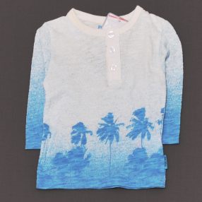 Kék, Fehér hosszú ujjú póló (62) - ÚJ!