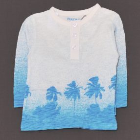 Kék, Fehér hosszú ujjú póló (68) - ÚJ!