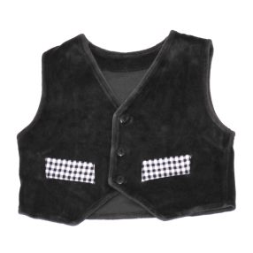 Szürke plüss mellény (86-92)