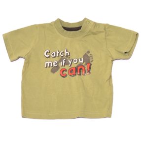 Mothercare - Zöld, feliratos póló (56-62)