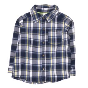 Carter's - Kék-fehér kockás hosszú ujjú ing (92)