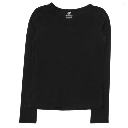 H&M - Fekete hosszú ujjú póló (146-152)