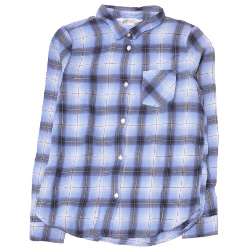 H&M - Kék kockás hosszú ujjú ing (152)