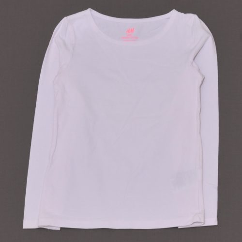 H&M - Fehér hosszú ujjú póló (110-116)
