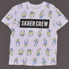 Fehér, deszkás póló (122-128)