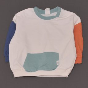 H&M - Fehér, Kék, narancs pulóver (80)