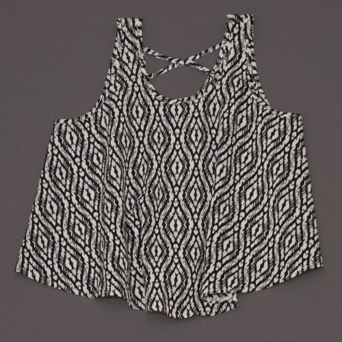 Fekete, Fehér ujjatlan felső, top (134-140)