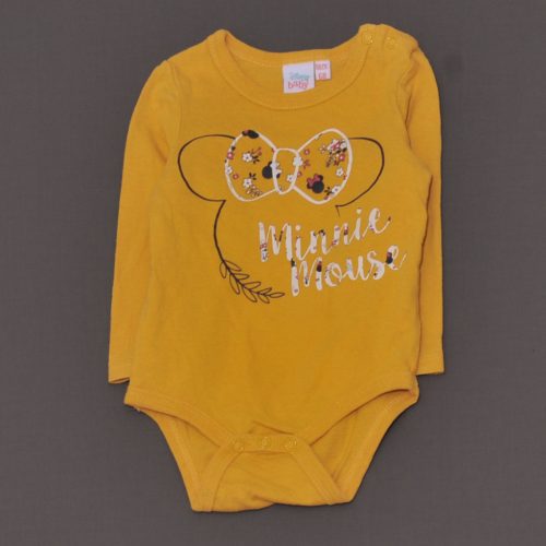 Disney - Sárga, Minnie hosszú ujjú body (68)