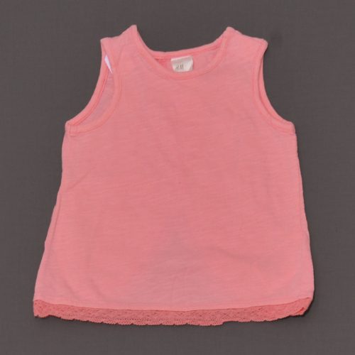 H&M - Rózsaszín, csipkés ujjatlan felső (74)