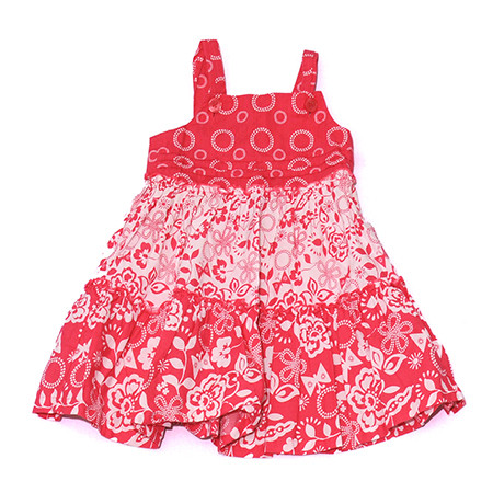 Marks&Spencer - Fehér, Rózsaszín virágmintás ruha (68-74)
