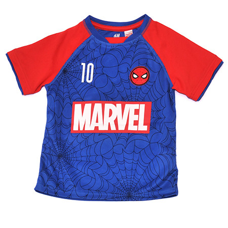 H&M, Marvel - Kék, Piros, Spider-Man focis póló (110-116)