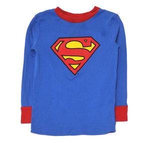 H&M, DC - Kék, Superman pizsama felső (98-104)