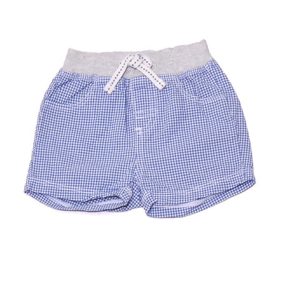 H&M - Kék kockás rövidnadrág (62)