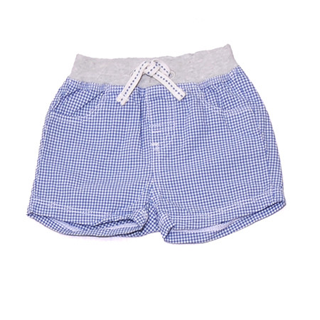 H&M - Kék kockás rövidnadrág (62)