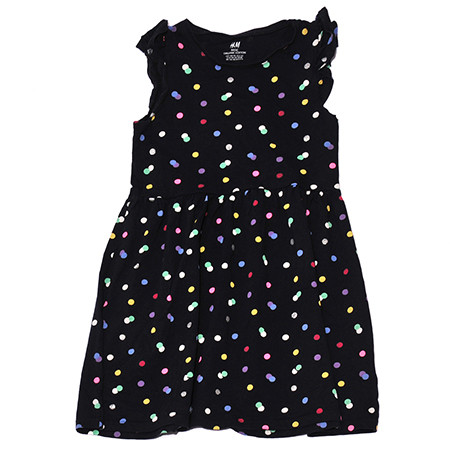 H&M - Kék, pöttyös ruha (134)