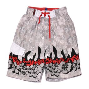 Szürke, piros fürdőnadrág (104-110)