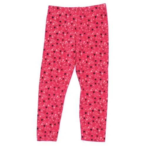 Rózsaszín, szivecskés leggings (98)