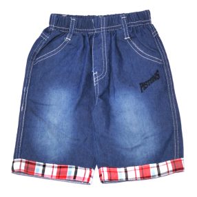 Kék, kockás farmer rövidnadrág (110)