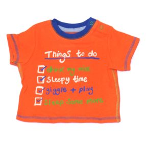 George - Narancssárga, feliratos póló (62-68)