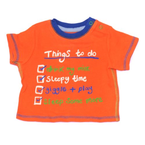 George - Narancssárga, feliratos póló (62-68)