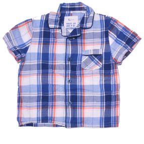 Kék-fehér kockás pizsama felső (110-116)