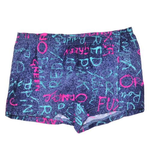 Farmerkék, feliratos sortos bikini (104)
