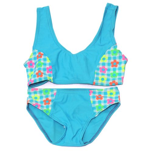 Kék, kockás bikini szett (116)