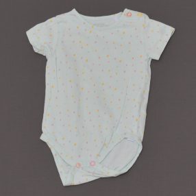 Reserved - Mentazöld, pöttyös rövid ujjú body (68)