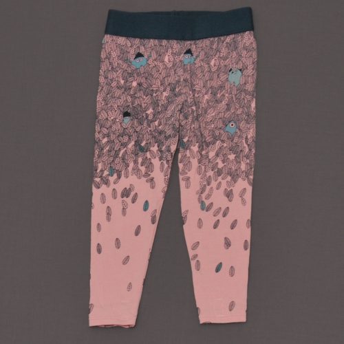 Decathlon - Rózsaszín, levélmintás leggings (80)