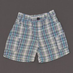 Kék kockás rövidnadrág (62-68)