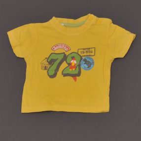 Sárga, mintás póló (56-62*)