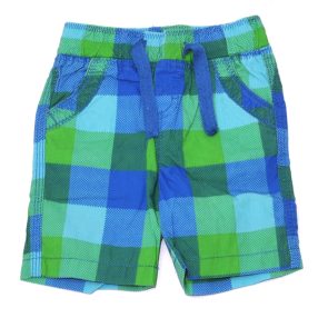 C&A - Kék kockás rövidnadrág (74)