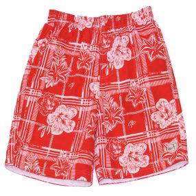 Ocean Pacific - Piros, virágmintás fürdőnadrág (152*)