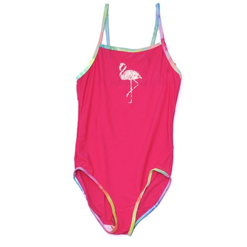Rózsaszín, flamingós úszódressz (152)