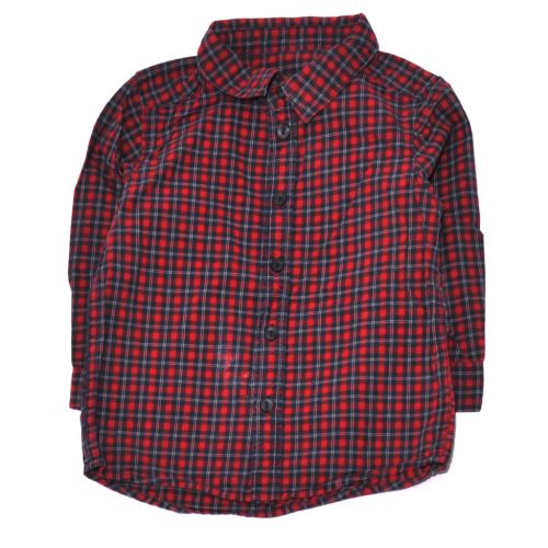H&M - Piros, Kék kockás hosszú ujjú ing (86)