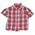 Szürke, Piros kockás rövid ujjú ing (104-110)