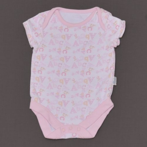 Marks&Spencer - Fehér, Rózsaszín rövid ujjú body (62)