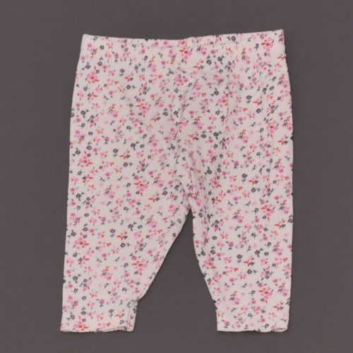 Fehér, virágmintás leggings (56)