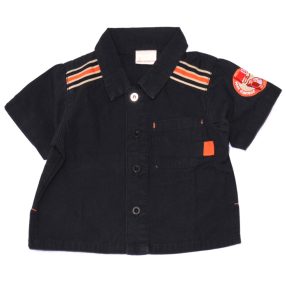 Sötétkék rövid ujjú ing (68-74)