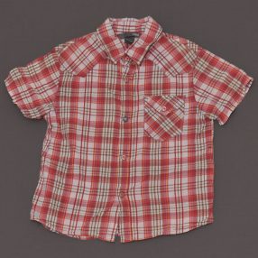 H&M - Piros kockás rövid ujjú ing (104)