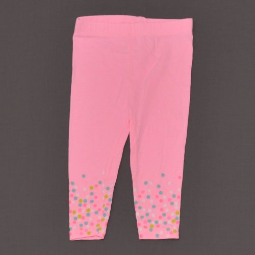 Rózsaszín, pöttyös leggings (74)